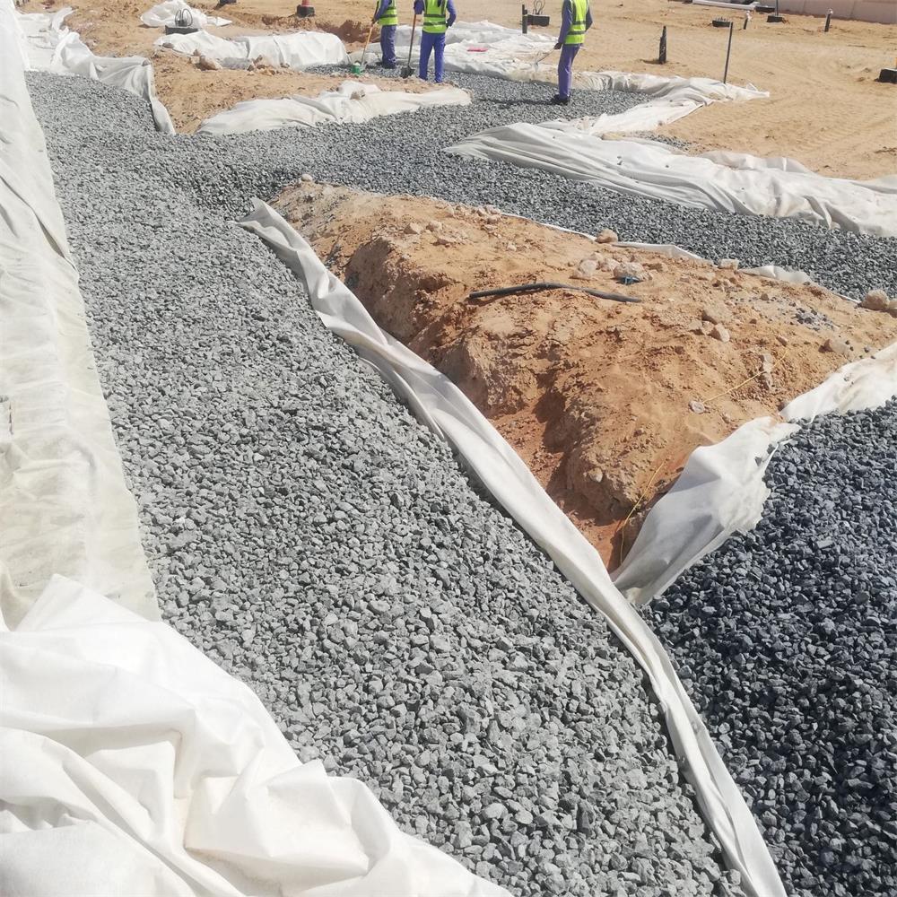 Non-woven geotextile made from polyester staple fibers